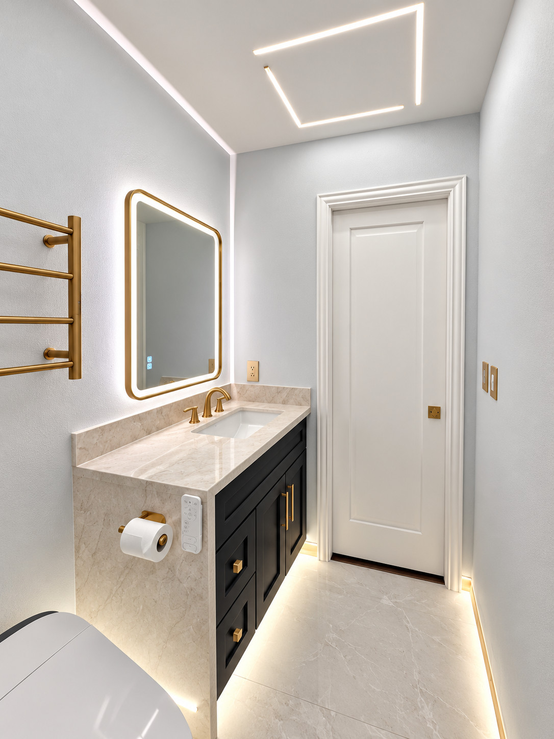 Guest Contemporary Modern Bathroom Remodeling in Cypress, TX