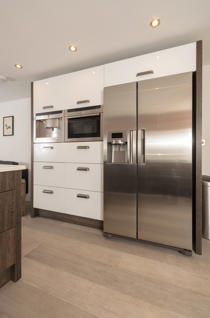Avant White and Mali Wenge industrial-kitchen
