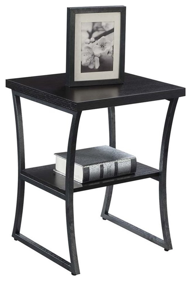 Convenience Concepts XCalibur End Table in Espresso Wood Finish