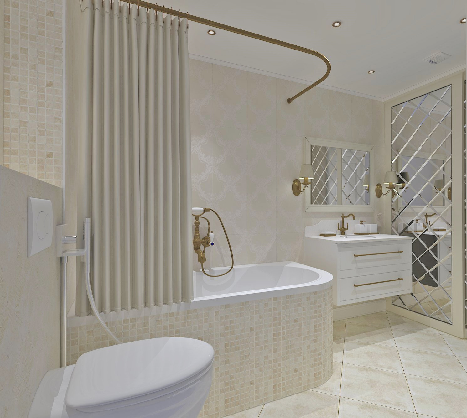 3-х-комнатная квартира в легком классическом стиле