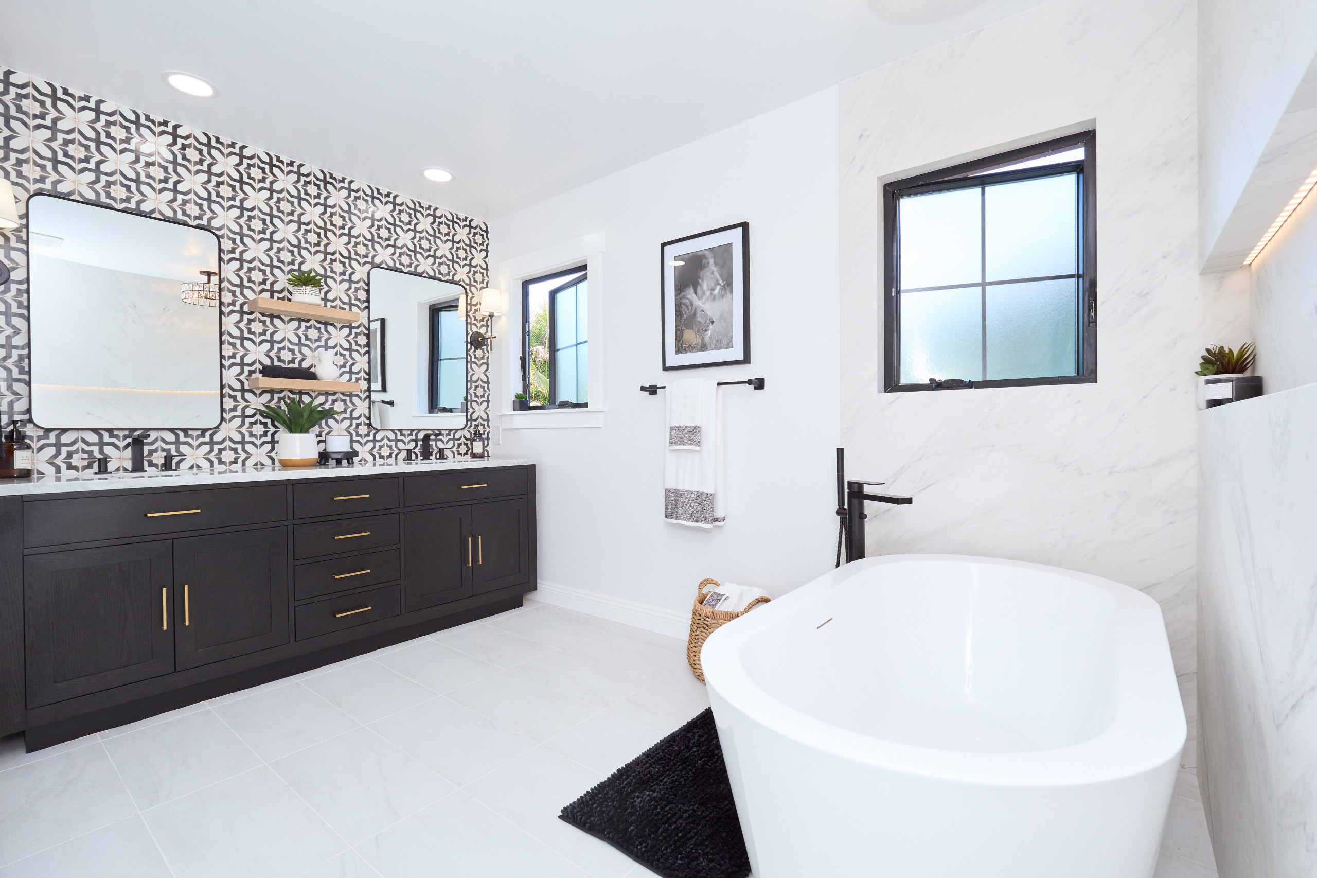 Classic Modern Rustic Primary Bathroom