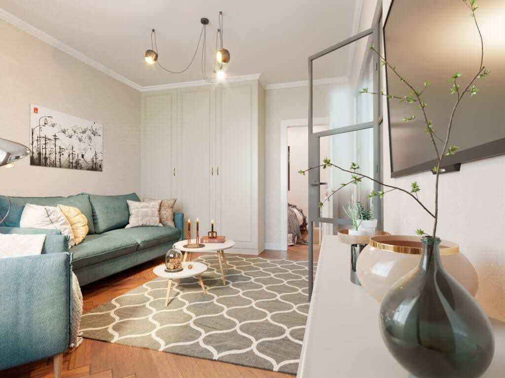 Апартаменты в центре Санкт-Петербурга 44 м².