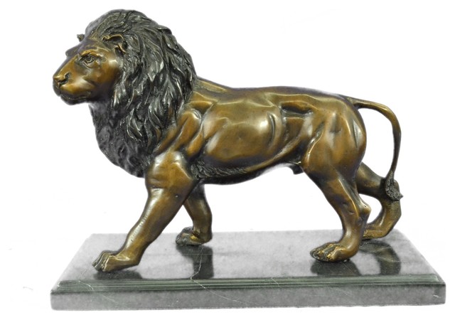 Hotcast Bronze Hunting Lion Puma Lioness Jungle Safari Statue Sculpture -  Contemporary - Sculptures - by Felicity International Trading INC