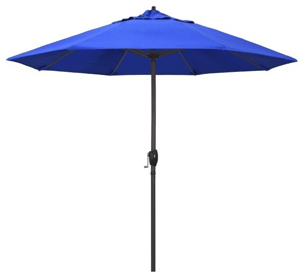 9 Sunbrella Auto Tilt Bronze Aluminum Patio Market Umbrella Contemporary Outdoor Umbrellas By March Products
