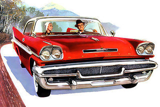 Promotional Advertising Poster 1958 DeSoto Firedome 4 Door Sportsman