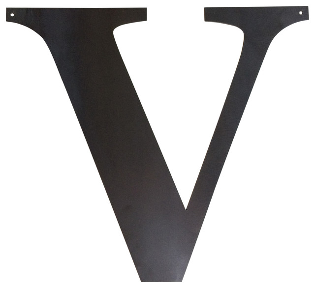 Rustic Large Letter V Contemporary Wall Letters By Precision