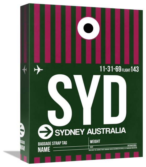 "SYD Sydney Luggage Tag 2" Fine Art Print