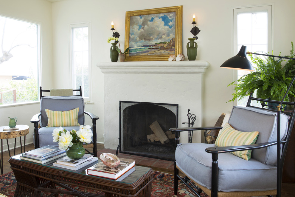 Home design - small mediterranean home design idea in Santa Barbara