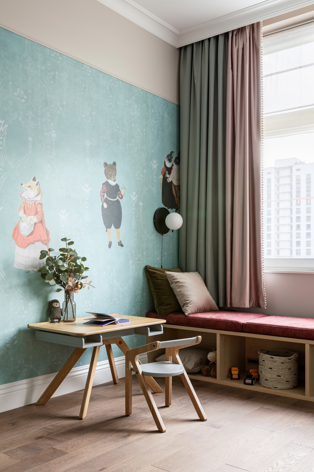 Colorful apartment with children's room