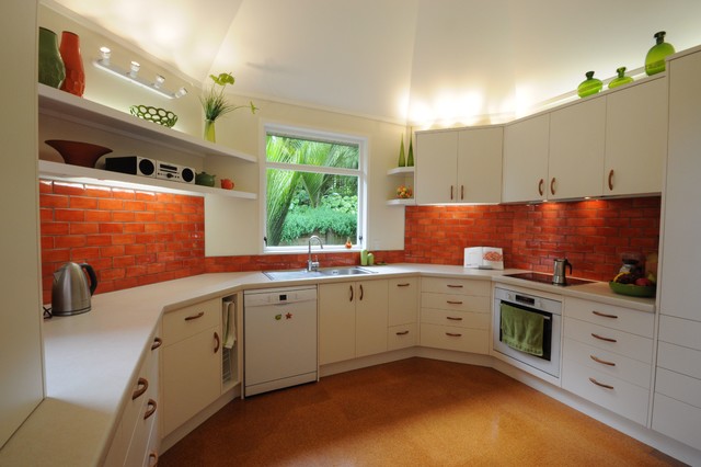 Tiled Kitchen Splashback middelhavsstil-koekken