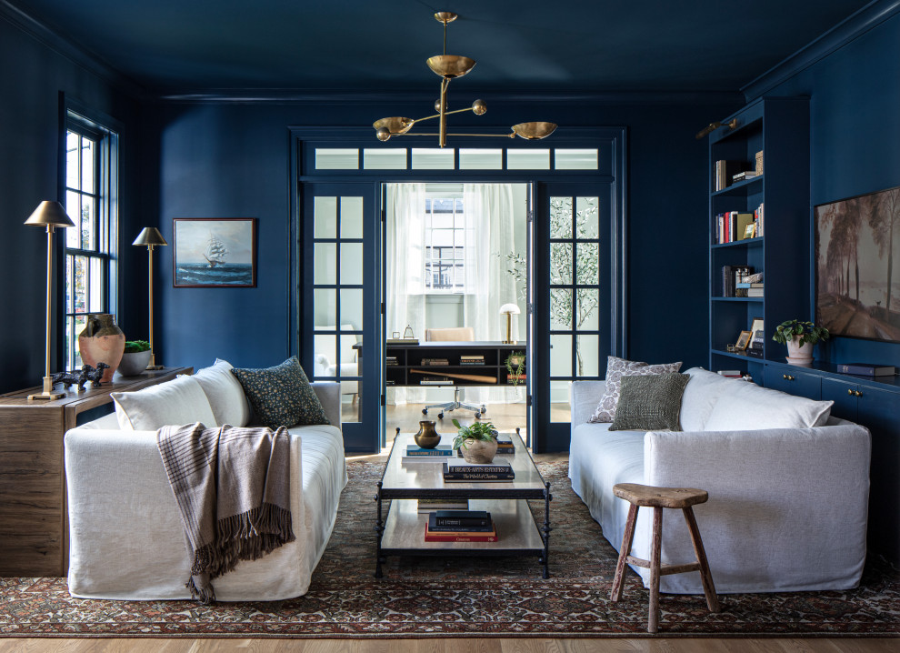 Transitional living room photo in DC Metro
