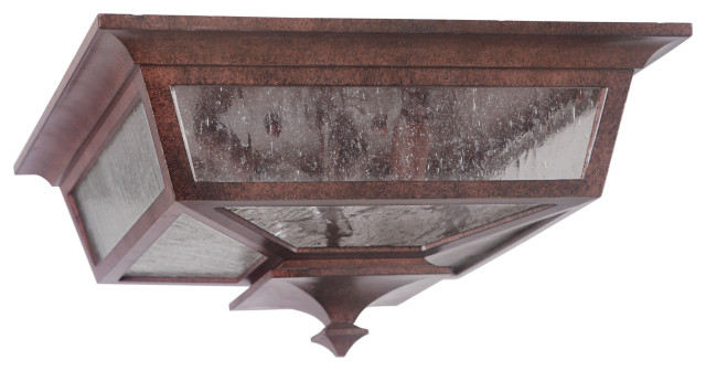 Craftmade Z1367 3 Light Down Light Outdoor Flushmount Ceiling - Aged Bronze