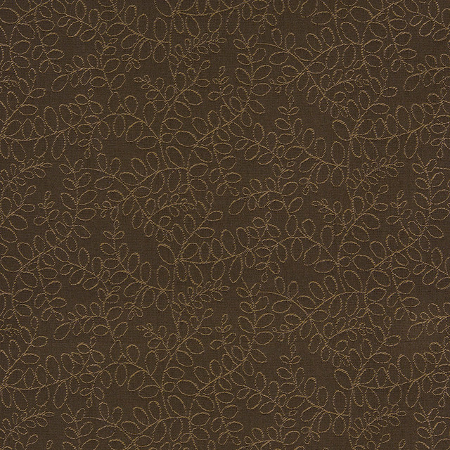 Drapery Upholstery Fabric Indoor/Outdoor Abstract Leaf Terracotta Vine
