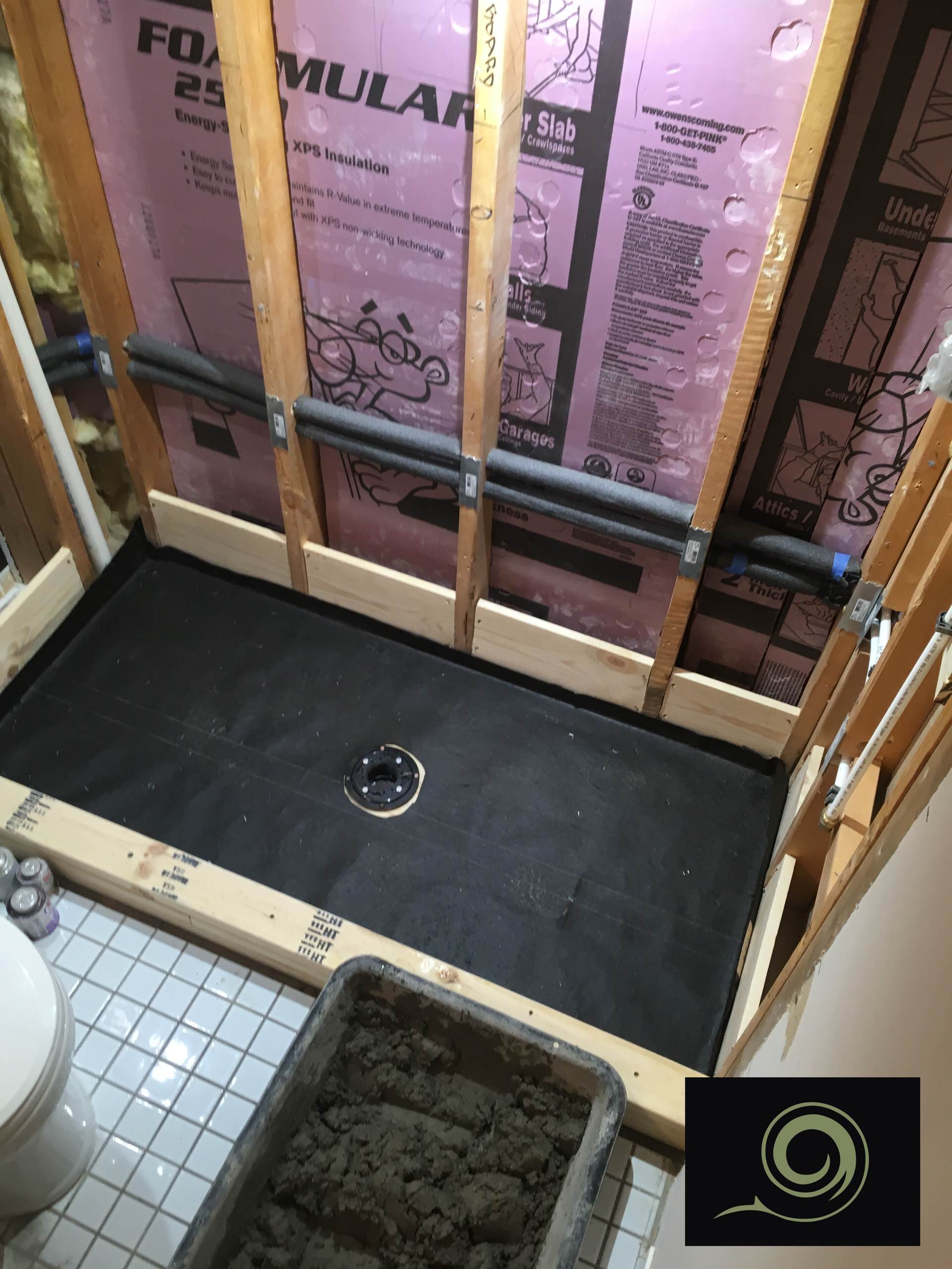 Porcelain and Glass Shower