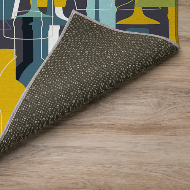 Indoor/Outdoor Kendall KE13 Ink Machine Washable 10' x 14' Rug, 1'8