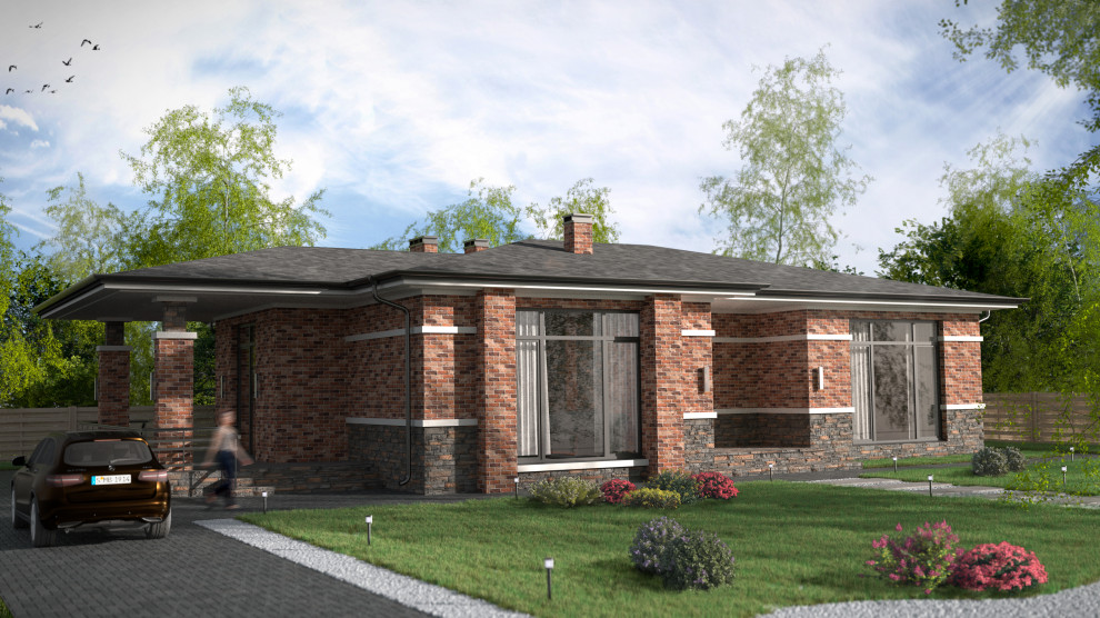 Проект одноэтажного дома с. Отрадное