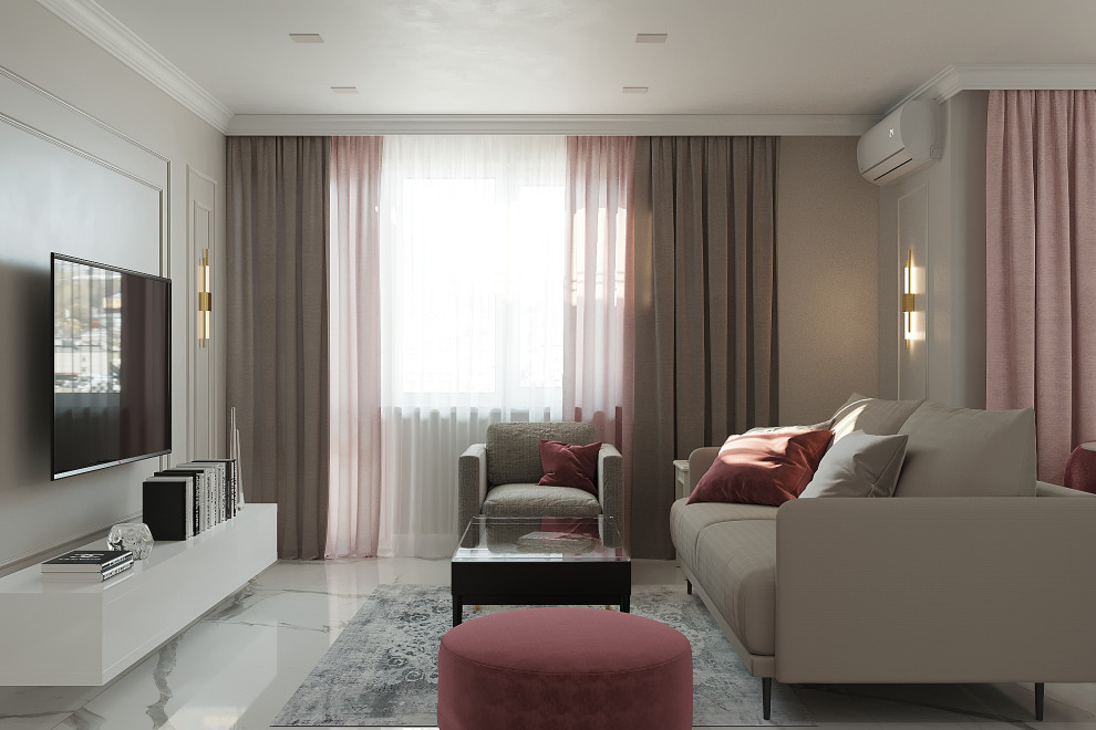 Трехкомнатная квартира для молодой девушки