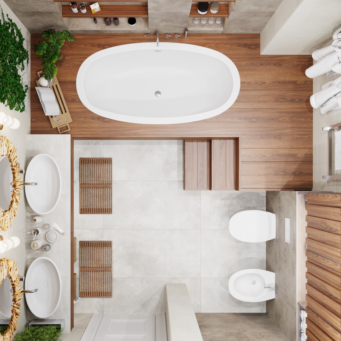 Ванная комната в стиле ШАЛЕ