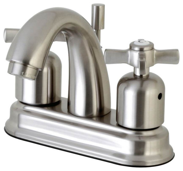 6 In Centerset Faucet In Brushed Nickel Finish Transitional
