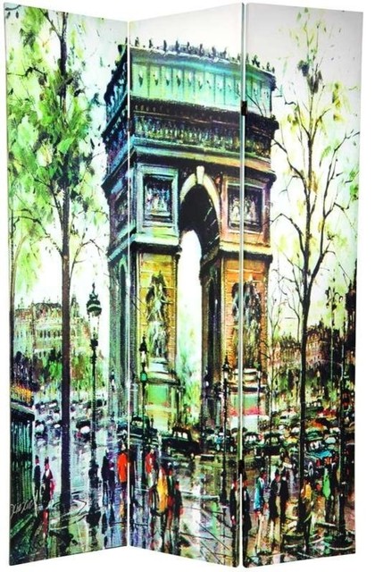 6' Tall Double Sided Paris Room Divider