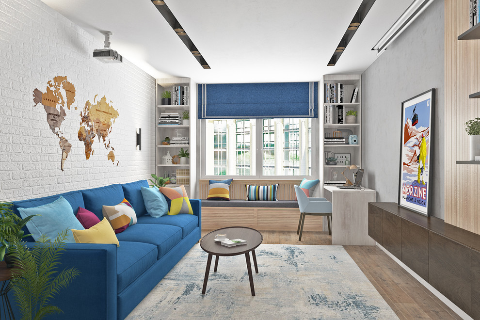 Квартира 60 кв.м  в стиле лофт + современный стиль.