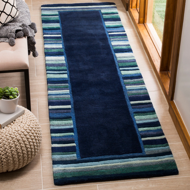 Striped Border Rug Safavieh Martha Stewart Striped Border Rug, Wrought Iron, 2'3
