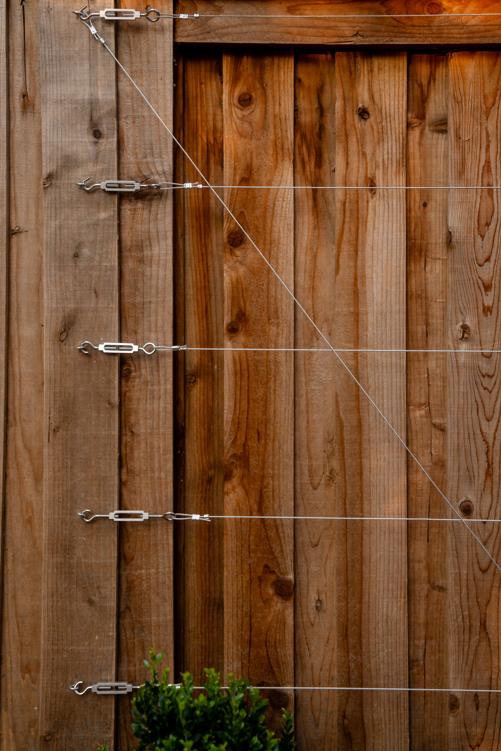 Custom Cable Trellis Detail with Sculptural V-Pattern