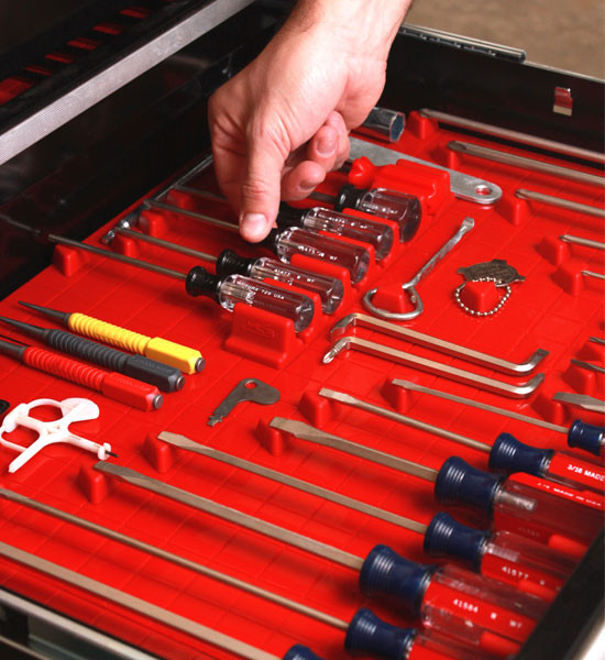 Tool Drawer Liner and Toolbox Organizer System