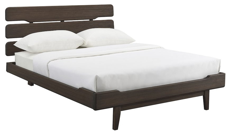 Currant Queen Platform Bed, Oiled Walnut