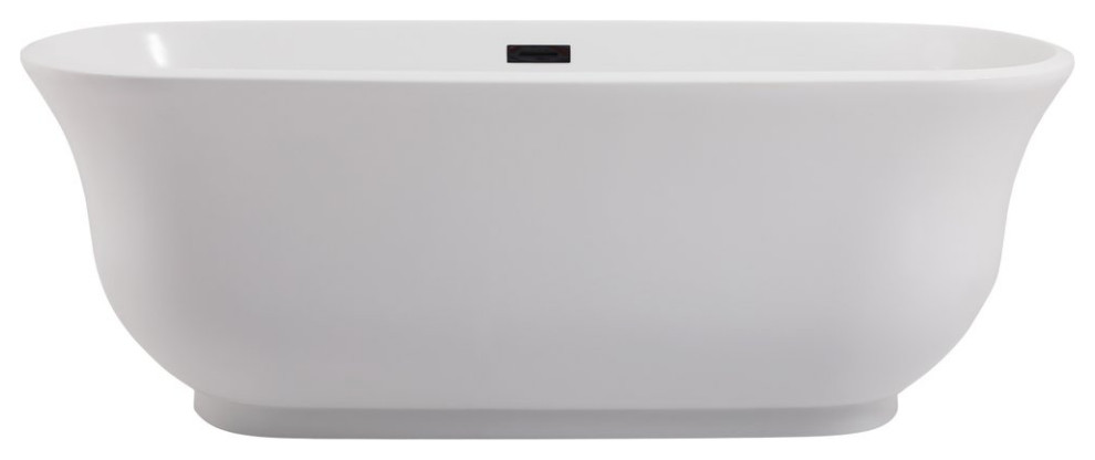 Elegant BT10267GW 67"Soaking Bathtub, Glossy White