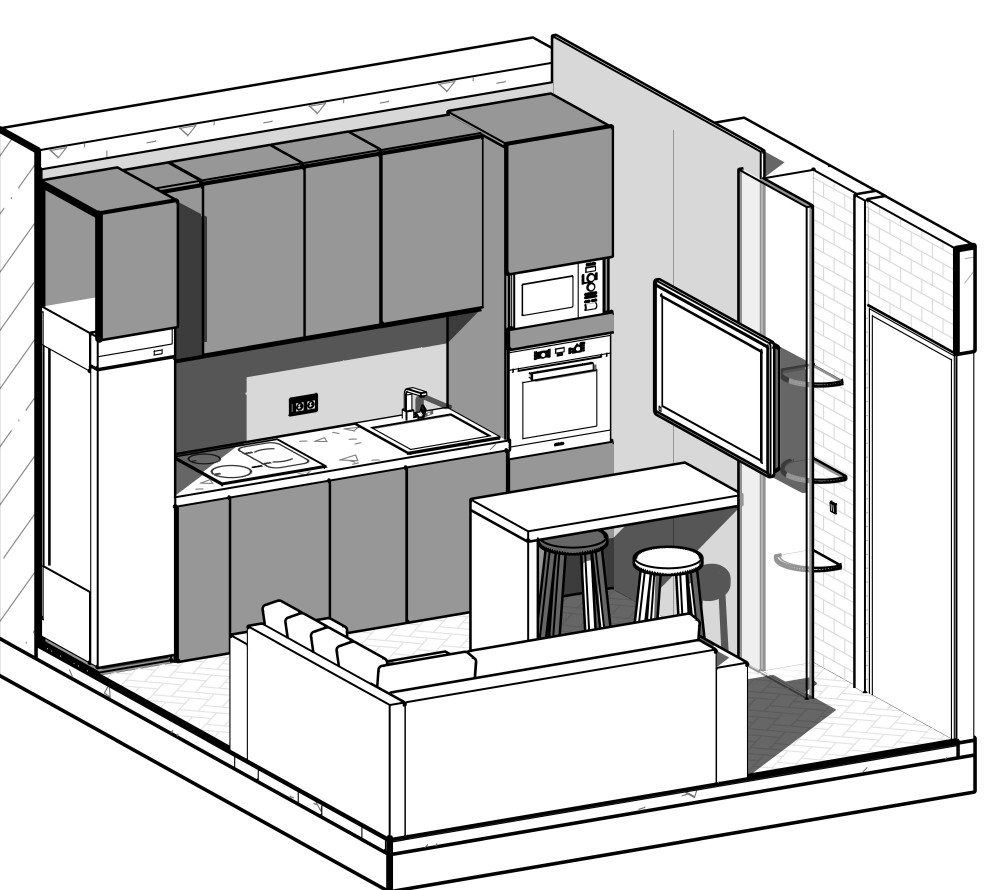 Проект кухни-гостиной