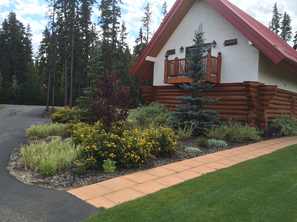 Inspiration for a rustic home design remodel in Calgary