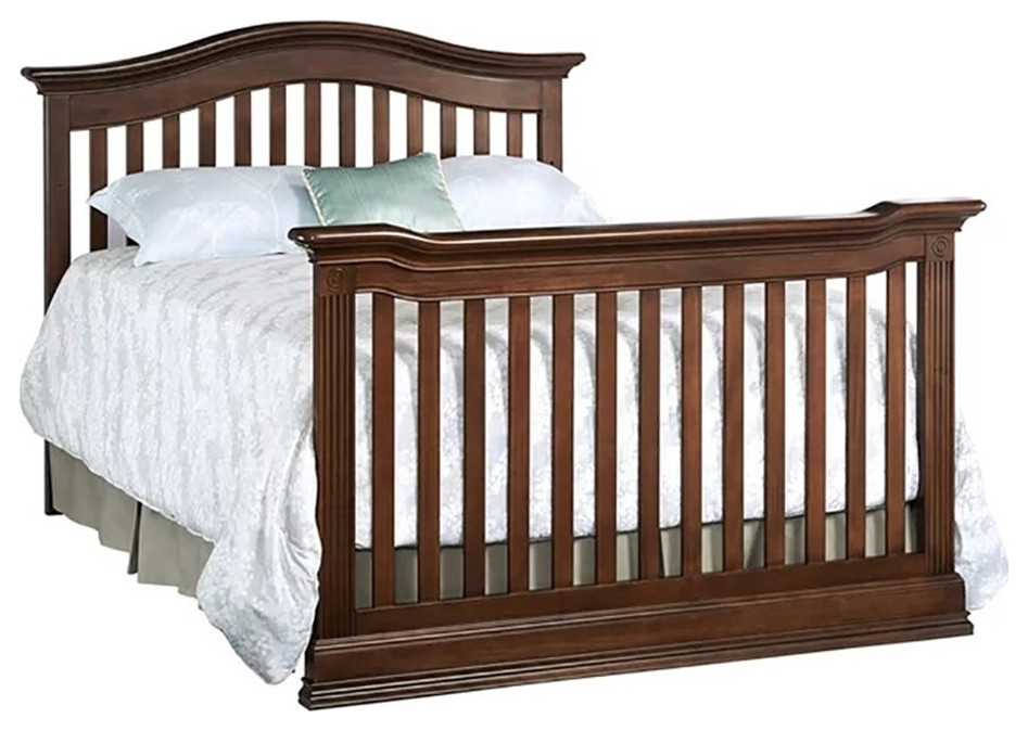 Baby Cache Montana Traditional Wood Full Bed Conversion Kit in Espresso