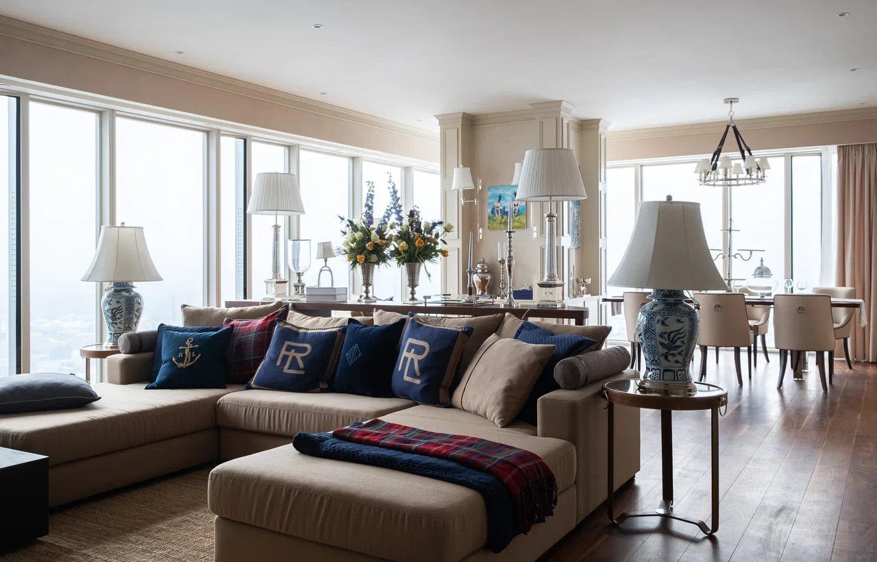 Дизайн интерьера апартаментов в ОКО, Москва-Сити (180 м2)