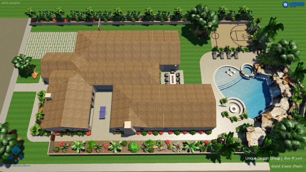 Yorba Linda rock pool design