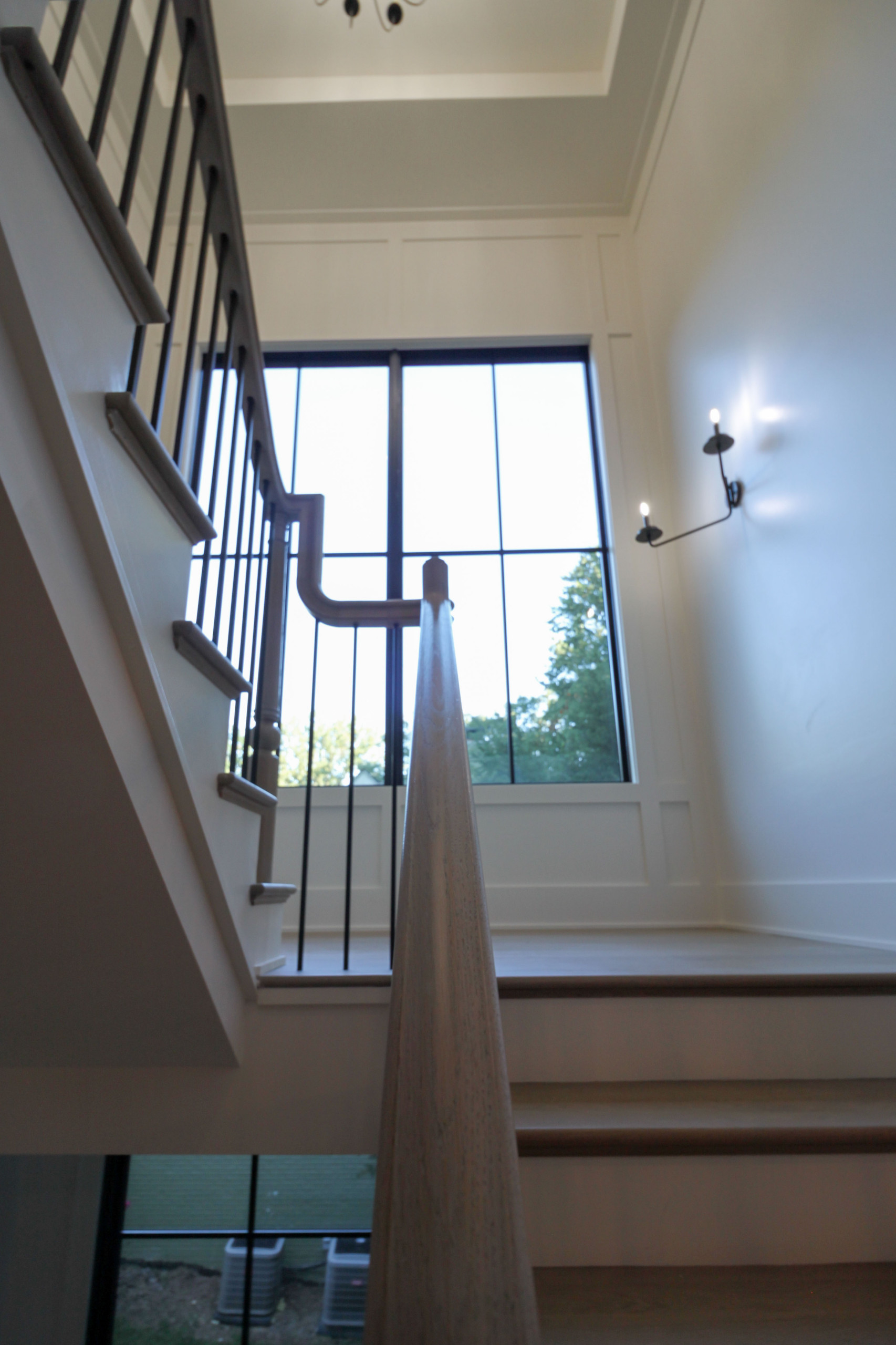 93_Captivating Light Wood Railing System with Black Spindles, Arlington VA 22207
