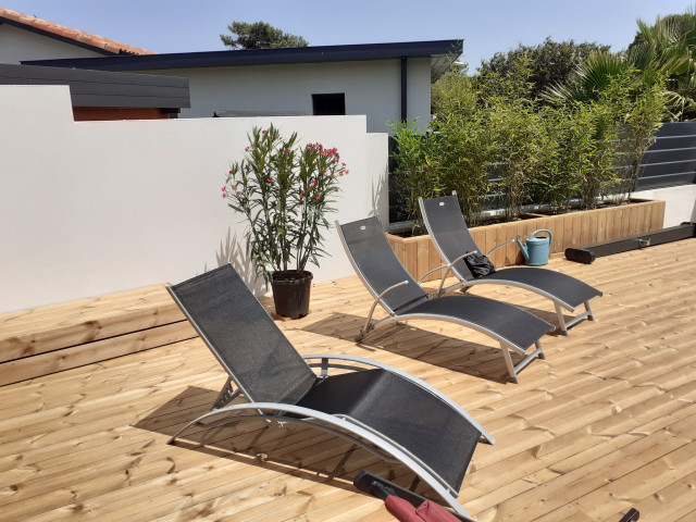 ESCALE SUR LA DUNE LANDAISE terraza-y-balcon
