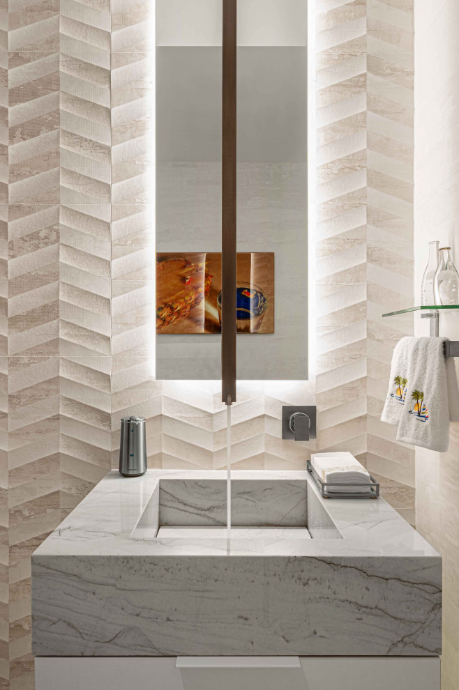 This is an example of a contemporary cloakroom in Miami.