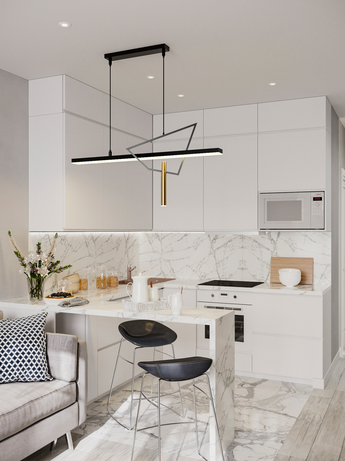 Стильный дизайн 2-х комнатной квартиры