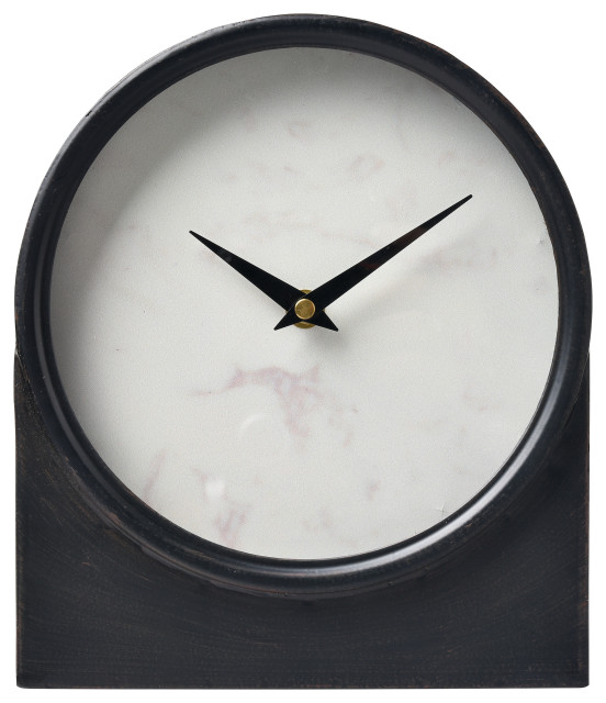 Jonah Table Clock Black Industrial Desk And Mantel Clocks by ELK