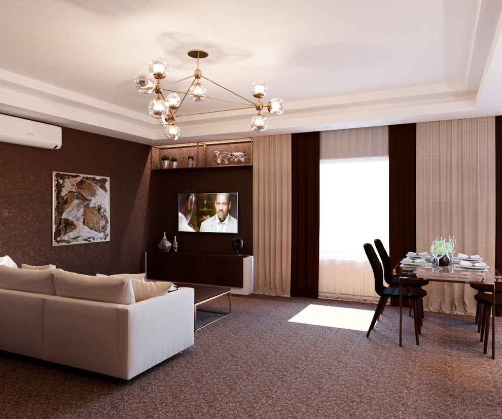 Мужская квартира в шоколадных тонах