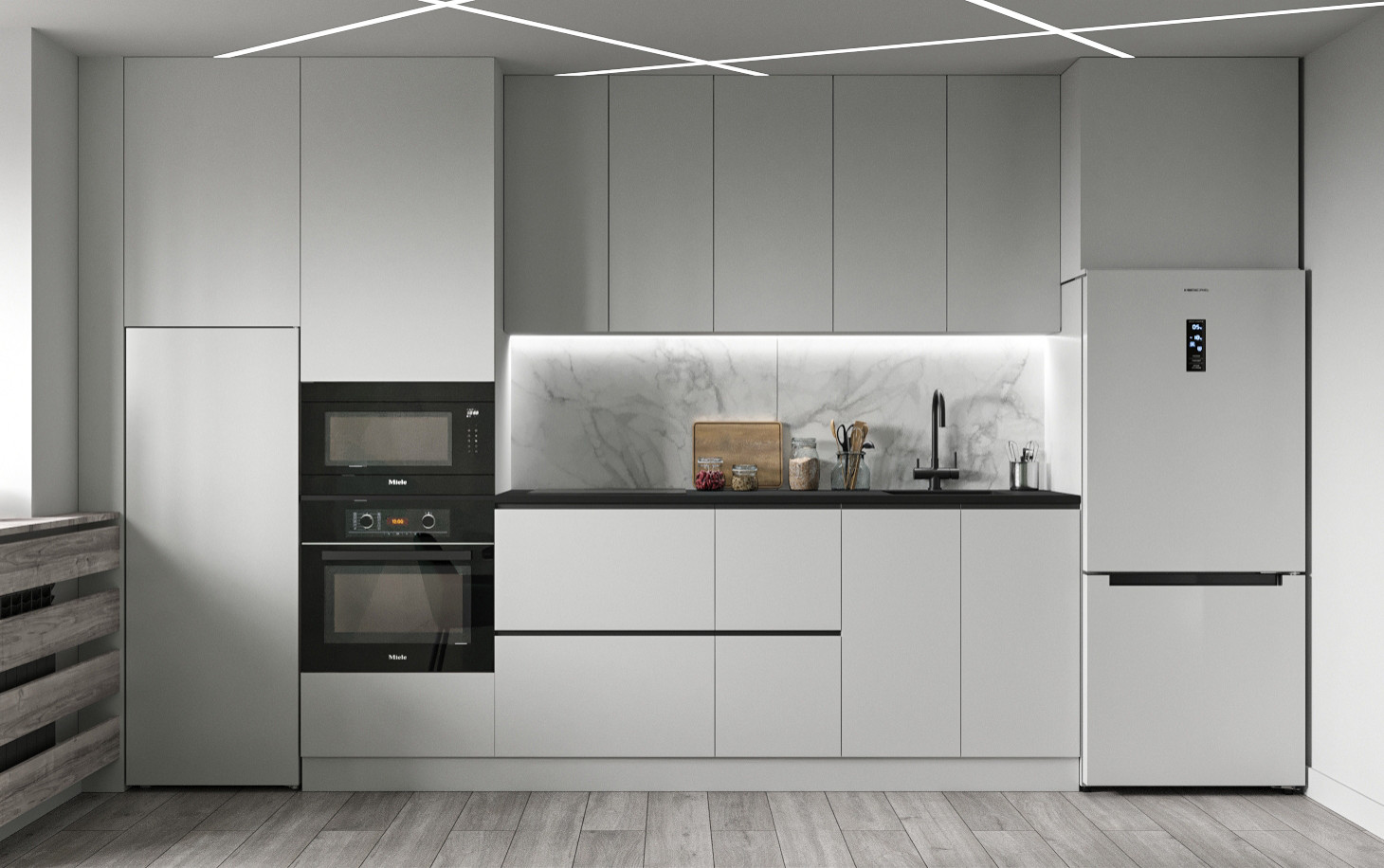 Минималистичная квартира с перетекающими гармоничными пространствами.