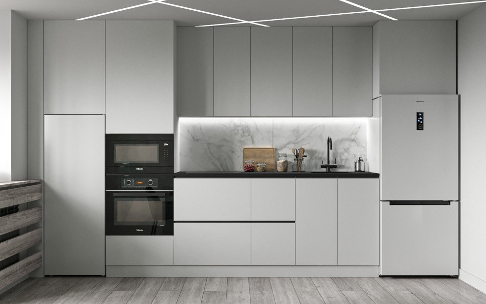 Минималистичная квартира с перетекающими гармоничными пространствами.