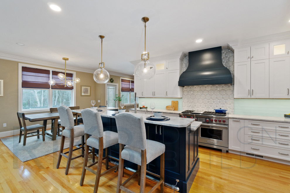 Example of a transitional kitchen design in Providence