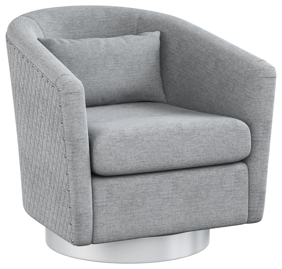 Mychelle Quilted Modern Swivel Tub Chair - Modern - Armchairs And