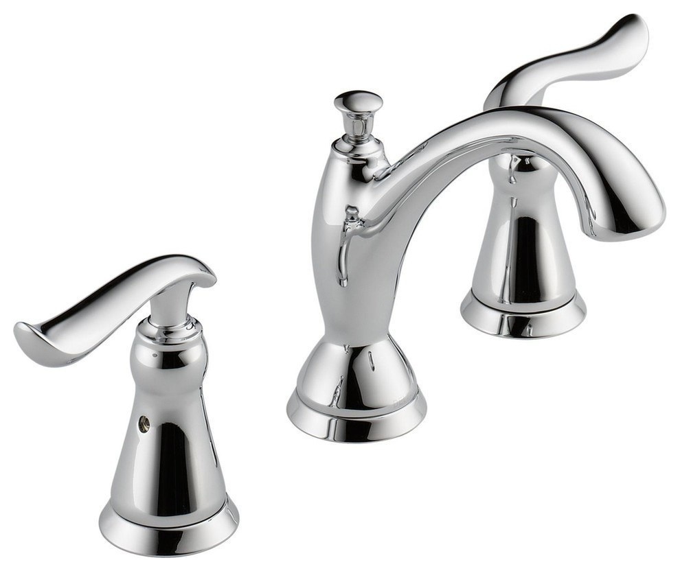 Delta Linden Two Handle Widespread Bathroom Faucet, Chrome, 3594-MPU-DST