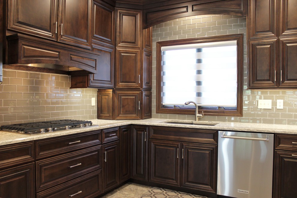 Geneseo, IL- Rich Mocha Stained Cabinets and Cambria Berwyn Quartz