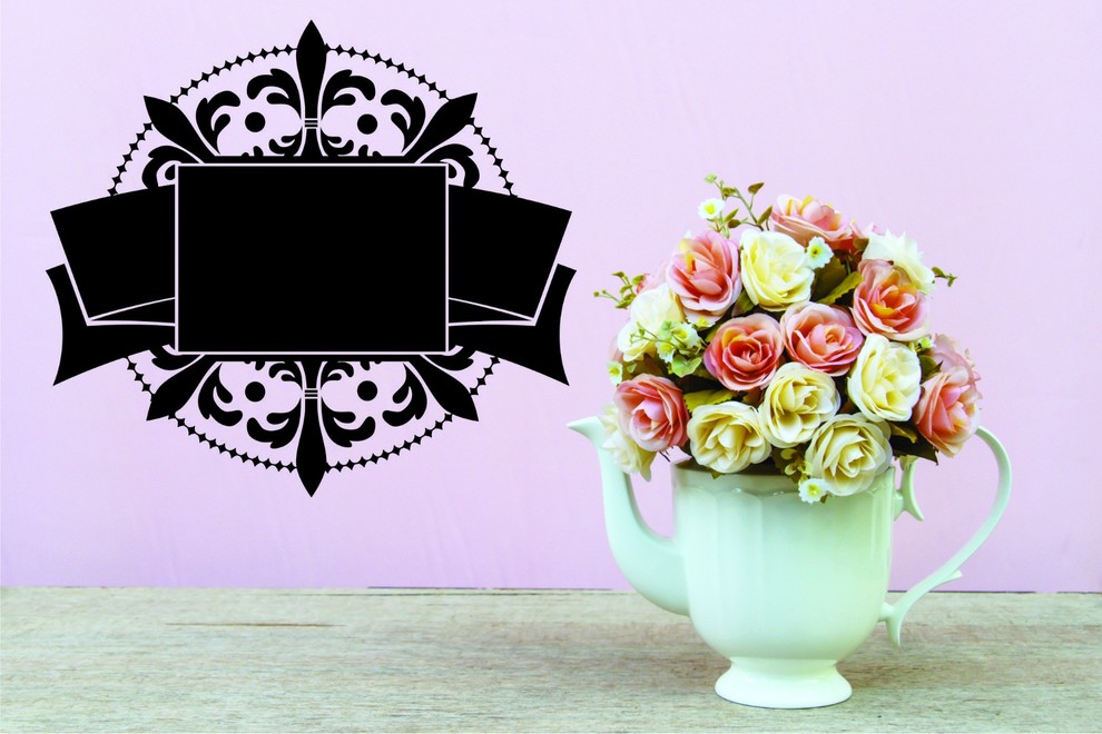 Decal, Fancy Silhouette, Design, 20x20", 20X20 Contemporary Wall