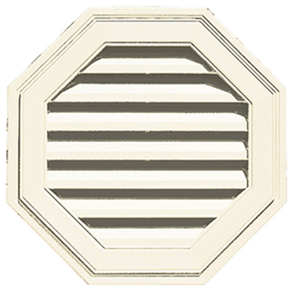 22"x22" Octagon Gable Vent Louver, 22"Wx2"Px22"H Traditional