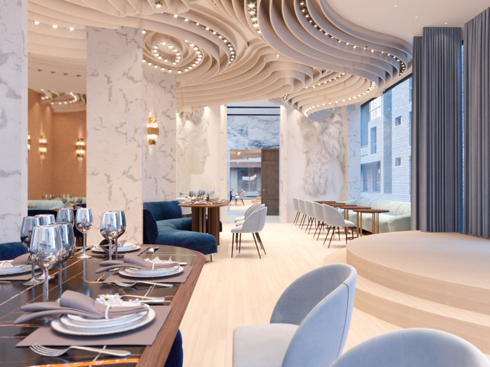 Дизайн-проект греческого ресторана